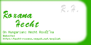 roxana hecht business card